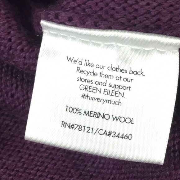 Eileen Fisher Open Front Knit Open Front Cardigan Sweater Sz PM Merino Wool - Picture 9 of 12